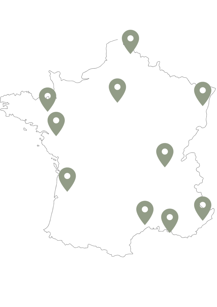 Carte des villes où ouvrir franchise Thé Tip Top